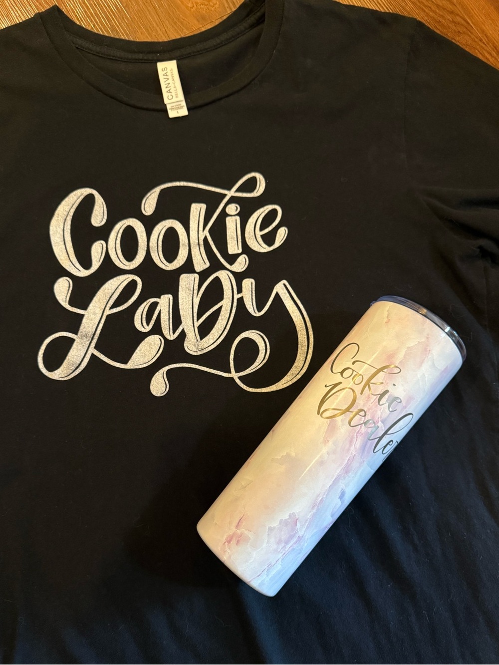 Cookie Decorator Baker Lot | "Cookie Lady" T-Shirt (L) & “Cookie Dealer” Tumbler